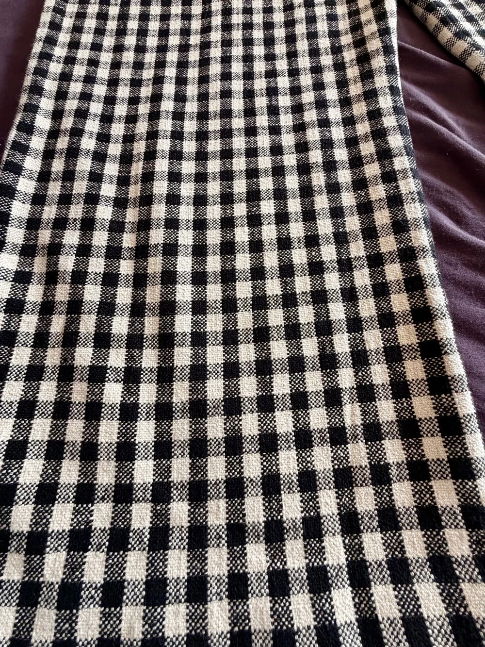 Sezane Black & Cream Gingham Martin Crop Trousers - W46